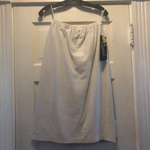 NEW! Genuine White Leather Skirt